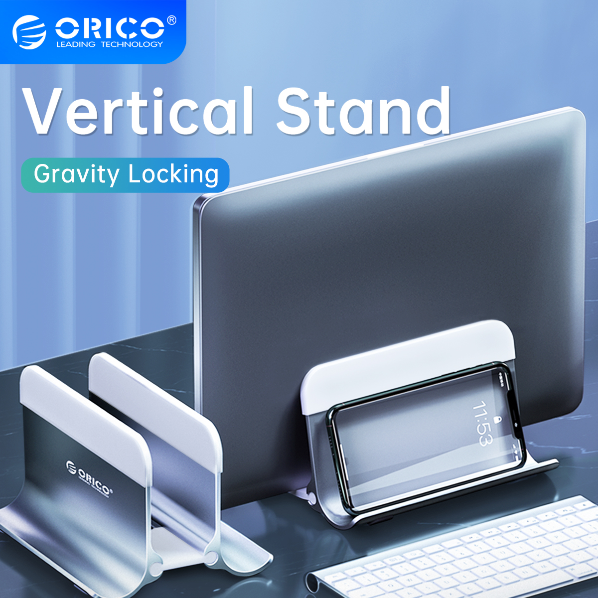 Dell Tablet Accessories - ORICO Aluminum Vertical Laptop Stand Gravity