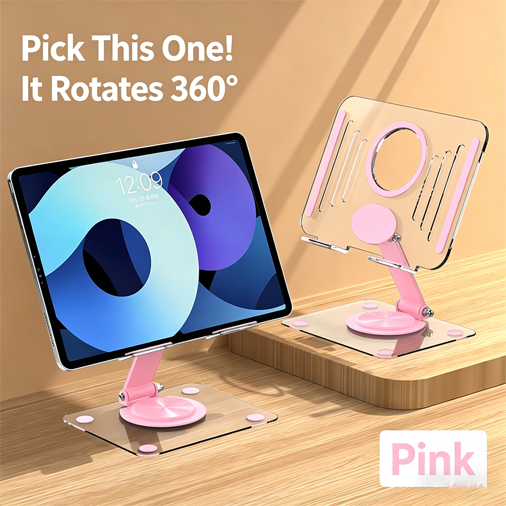 Tablet Stand Accessories - Acrylic Rotation Foldable Tablet Phone Holder