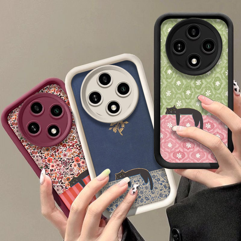 Honor Tablet Accessories - Artistic Cute Black Cat Striped Pattern