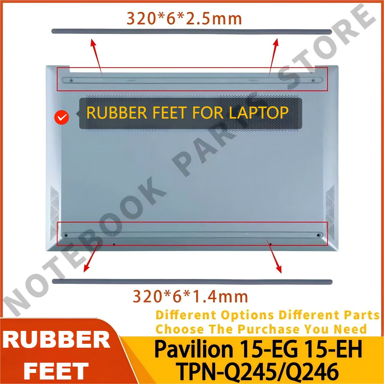 Rubber Feet for HP Pavilion 15 - đánh giá và giá Hp Tablet Accessories