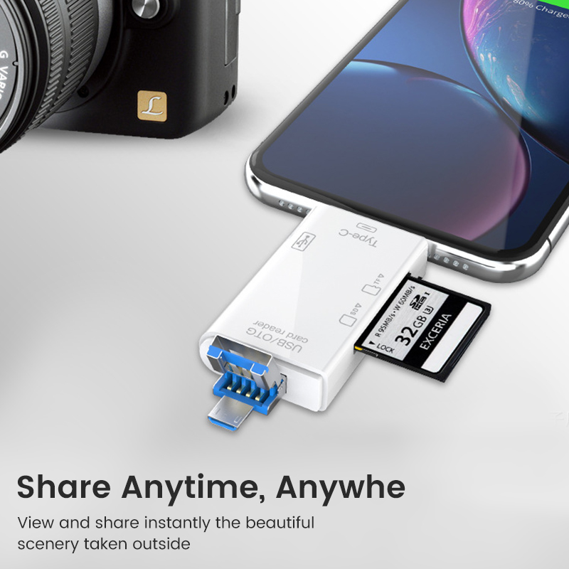 USB 3.0 Card Reader 6 in 1 OTG - đánh giá và giá Tablet Accessories For Reading